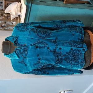 Chico's Velvet Embroidered Jacket sz1